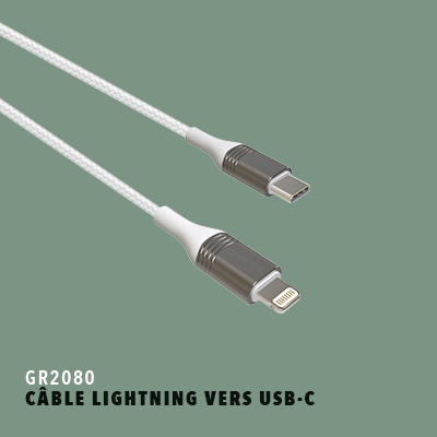 Green_e lance le premier câble Lightning vers USB-C tressé en plastique recyclé